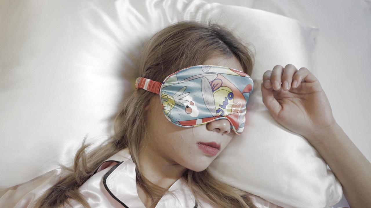 Hot Sale Rayon Silk Sleep Mask Eye Blindfold With Elastic Strap Custom design